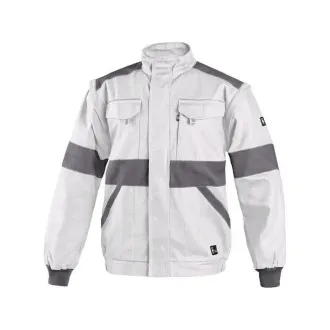 Bluse CXS LUXY EDA, Herren, weiß-grau, Größe