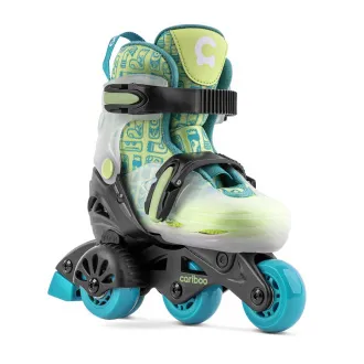 Kinder-Rollschuhe Cariboo Step One, blau-grün