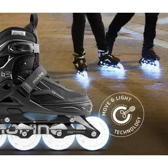 Movino Cruzer B3 LED Rollschuhe - schwarz