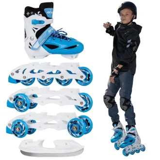 Rollschuhe 4in1 Enero KIDS - blau und weiß Rollschuhe 4in1 Enero KIDS - blau und weiß