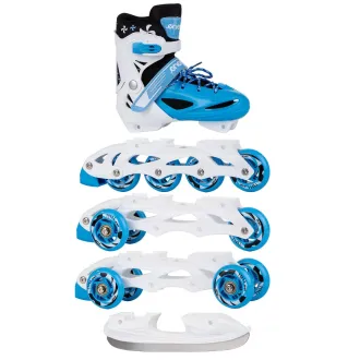 Rollschuhe 4in1 Enero KIDS - blau und weiß