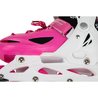 Rollschuhe 4in1 Enero KIDS - rosa und weiß