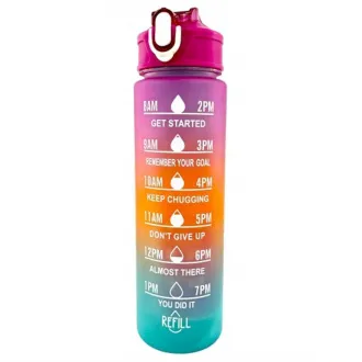 Motivations-Sportflasche 3in1, 2000 ml   900 ml   300 ml