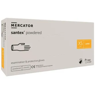 SANTEX POWDERED - Gepuderte Latex-Körperhandschuhe, 100 Stück SANTEX POWDERED - Gepuderte Latex-Körperhandschuhe, 100 Stück