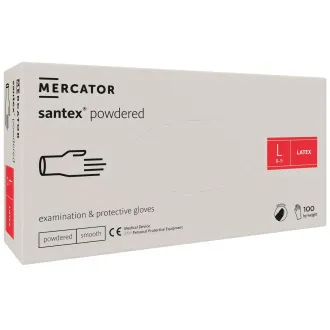 SANTEX POWDERED - Gepuderte Latex-Körperhandschuhe, 100 Stück SANTEX POWDERED - Gepuderte Latex-Körperhandschuhe, 100 Stück