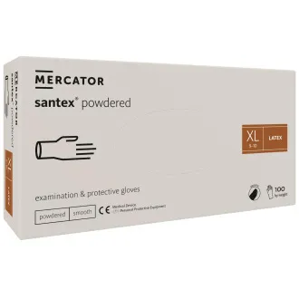 SANTEX POWDERED - Gepuderte Latex-Körperhandschuhe, 100 Stück SANTEX POWDERED - Gepuderte Latex-Körperhandschuhe, 100 Stück