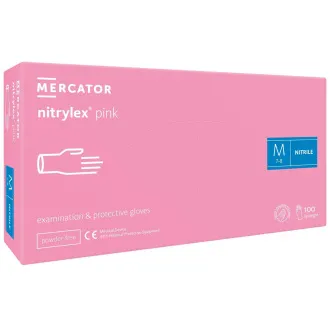NITRYLEX PINK - Nitrilhandschuhe (puderfrei) rosa, 100 Stück