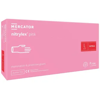 NITRYLEX PINK - Nitrilhandschuhe (puderfrei) rosa, 100 Stück