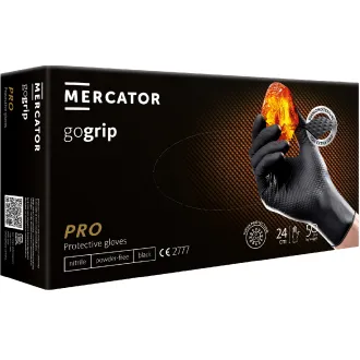 MERCATOR® GOGRIP - Nitril-Handschuhe, puderfrei, 50 Stück, schwarz MERCATOR® GOGRIP - Nitril-Handschuhe, puderfrei, 50 Stück, schwarz