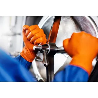 MERCATOR® GOGRIP - Nitril-Handschuhe, puderfrei, 50 Stück, orange