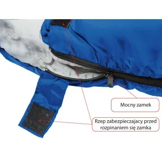 Touristenschlafsack Royokamp QUEST 210x70 cm, dunkelblau Touristenschlafsack Royokamp QUEST 210x70 cm, dunkelblau
