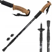 Nordic Walking-Trekkingstöcke mit ergonomischem Korkgriff, 135 cm, 2 Stück