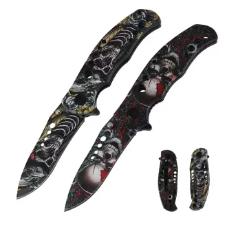 Klappbares taktisches Messer SKULL 20 cm