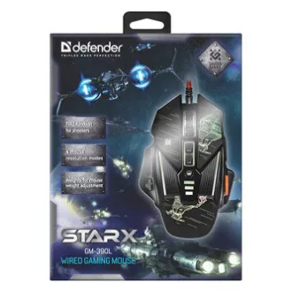 Defender sTarx GM-390L Maus kabelgebunden, schwarz, 3200DPI Defender sTarx GM-390L Maus kabelgebunden, schwarz, 3200DPI