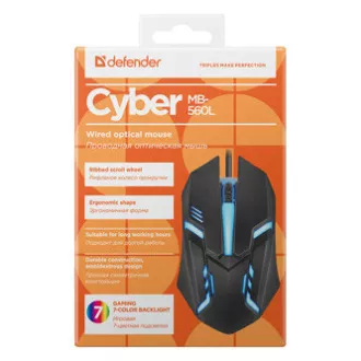 Defender Cyber MB-560L Maus kabelgebunden, schwarz, 1200DPI