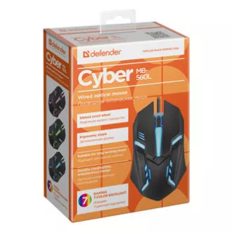 Defender Cyber MB-560L Maus kabelgebunden, schwarz, 1200DPI
