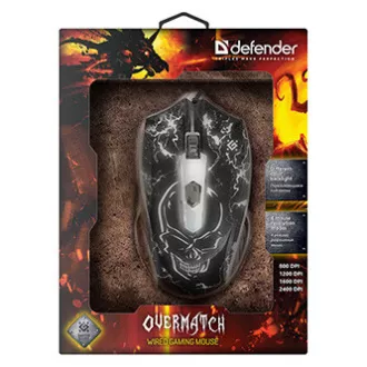 Kabelgebundene Maus, Defender Overmatch GM-069, schwarz, optisch, 2400DPI, SELL Kabelgebundene Maus, Defender Overmatch GM-069, schwarz, optisch, 2400DPI, SELL