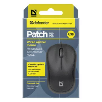 Defender Patch MS-759 Maus kabelgebunden, schwarz, 1000DPI