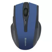 Kabellose Maus, Defender Accura MM-665, schwarz und blau, optisch, 1600DPI