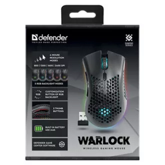 Defender Warlock GM-709L Maus kabellos, schwarz, 2400DPI
