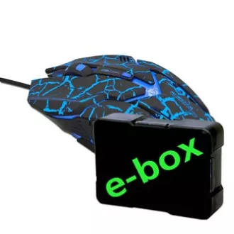 E-blue Auroza Gaming Maus kabelgebunden, schwarz, 4000DPI, e-box