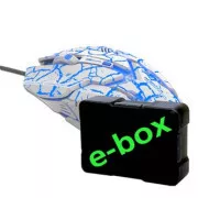E-blue Auroza Gaming Maus kabelgebunden, weiß, 4000DPI, e-box