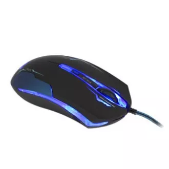 E-blue Auroza Maus kabelgebunden, schwarz, 3500DPI