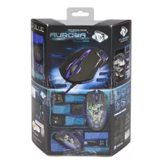 E-blue Auroza Maus kabelgebunden, schwarz, 3500DPI