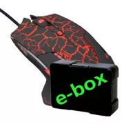 Kabelgebundene Maus, E-blue Mazer Pro, schwarz-rot, optisch, 2500DPI, e-box