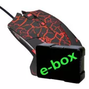 E-blue Mazer Pro Maus kabelgebunden, schwarz-rot, 2500DPI, e-box