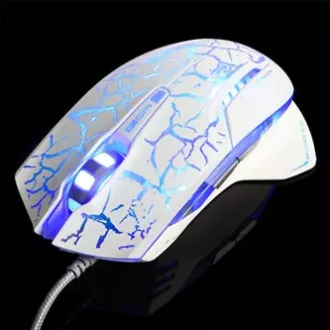 E-blue Mazer Pro Maus kabelgebunden, weiß-blau, 2500DPI, e-box E-blue Mazer Pro Maus kabelgebunden, weiß-blau, 2500DPI, e-box