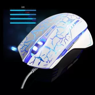 E-blue Mazer Pro Maus kabelgebunden, weiß-blau, 2500DPI, e-box E-blue Mazer Pro Maus kabelgebunden, weiß-blau, 2500DPI, e-box
