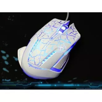 E-blue Mazer Pro Maus kabelgebunden, weiß-blau, 2500DPI, e-box E-blue Mazer Pro Maus kabelgebunden, weiß-blau, 2500DPI, e-box
