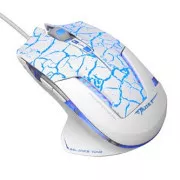 USB-Maus mit Kabel, E-blue Mazer Pro, weiß-blau, optisch, 2500DPI