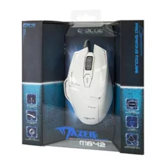 E-blue Mazer Maus kabelgebunden, weiß, 2500DPI E-blue Mazer Maus kabelgebunden, weiß, 2500DPI