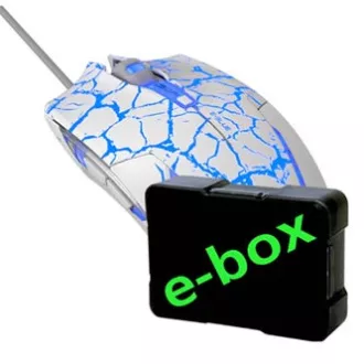 E-blue Cobra Maus kabelgebunden, weiß-blau, 2500DPI, e-box E-blue Cobra Maus kabelgebunden, weiß-blau, 2500DPI, e-box