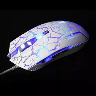 E-blue Cobra Maus kabelgebunden, weiß-blau, 2500DPI, e-box E-blue Cobra Maus kabelgebunden, weiß-blau, 2500DPI, e-box