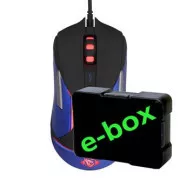 E-blue Auroza Gaming V2 Maus kabelgebunden, schwarz, 5000DPI, e-box