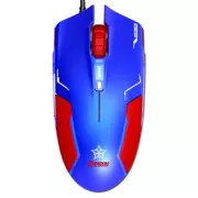 Kabelgebundene Maus, E-blue Captain America, blau, optisch, 1600DPI