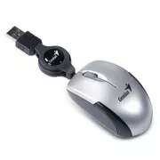 Genius Micro Traveler V2 Maus kabelgebunden, silber, 1200DPI