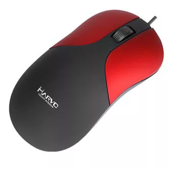 Marvo DMS002RD Maus kabelgebunden, schwarz-rot, 1200DPI