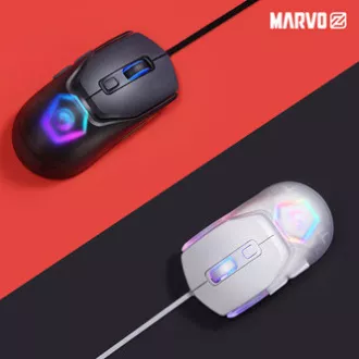 Marvo FIT LITE G1 Maus kabelgebunden, grau, 12000DPI