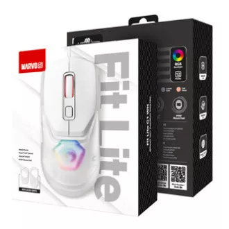 Marvo FIT LITE G1 Maus kabelgebunden, weiß, 12000DPI,   GIFT