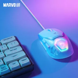Marvo FIT LITE G1 Maus kabelgebunden, weiß, 12000DPI,   GIFT