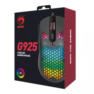 Marvo G925 Maus kabelgebunden, schwarz, 12000DPI Marvo G925 Maus kabelgebunden, schwarz, 12000DPI