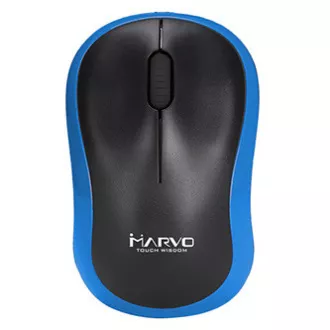 Marvo DWM100BL Drahtlose Maus, schwarz und blau, 1000DPI