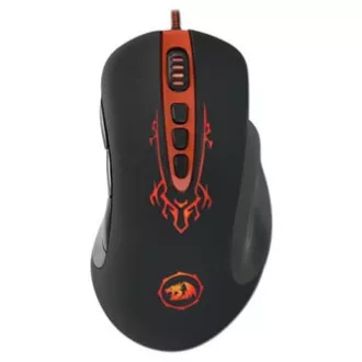 Redragon Origin USB-Maus mit Kabel, schwarz-rot, 4000DPI