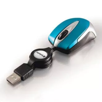 Kabelgebundene Maus, Verbatim Go Mini 49022, blau, optisch, 1000DPI