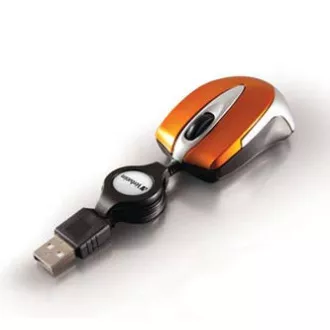 Kabelgebundene Maus, Verbatim 49023, orange, optisch, 1000DPI