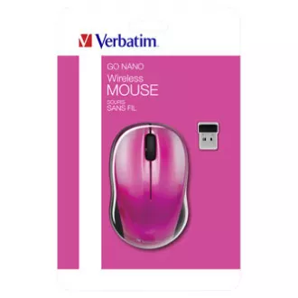 Kabellose Maus, Verbatim Go Nano 49043, rosa, optisch, 1600DPI Kabellose Maus, Verbatim Go Nano 49043, rosa, optisch, 1600DPI